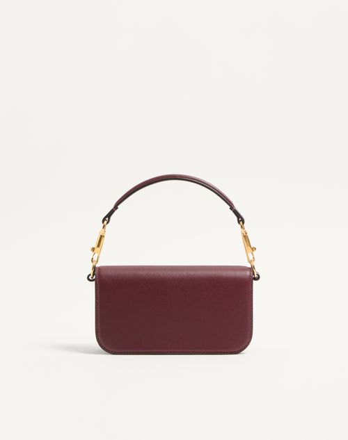 Valentino Garavani - Valentino Garavani Locò Small Shoulder Bag In Calfskin With Jewel Logo - Rosewood - Woman - Shoulder Bags